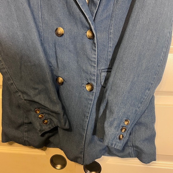 Sundance Oaklee Denim Double Breasted Blazer Jacket, Women's Size S - Picture 13 of 14